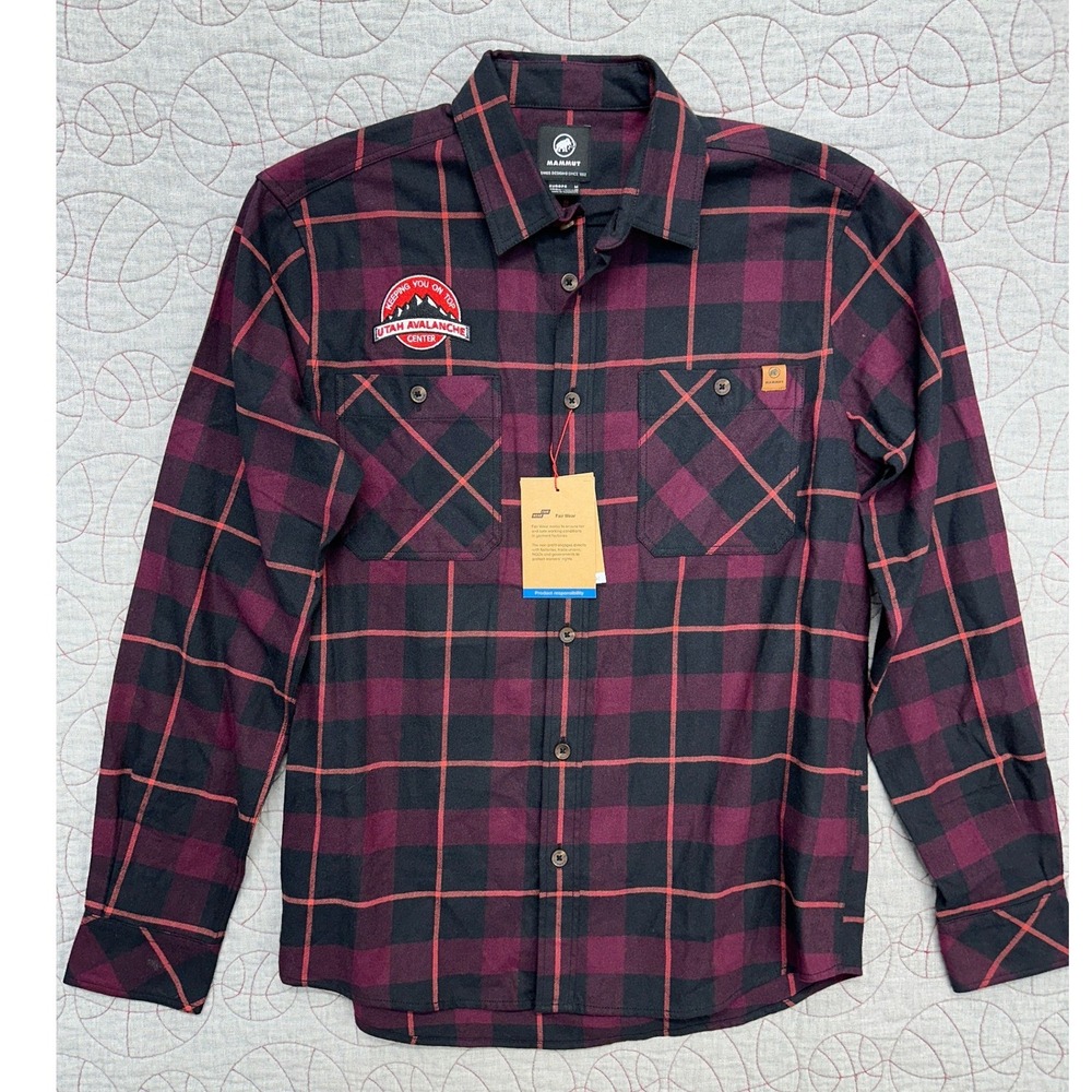 Mammut Alvra Longsleeve Shirt Black-Vin Plaid / Mens Medium
